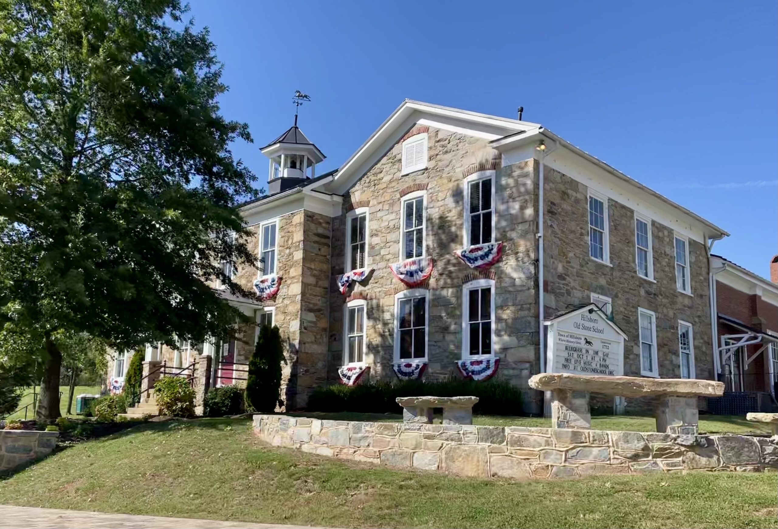 Hillsboro Old Stone School building in Hillsboro, VA