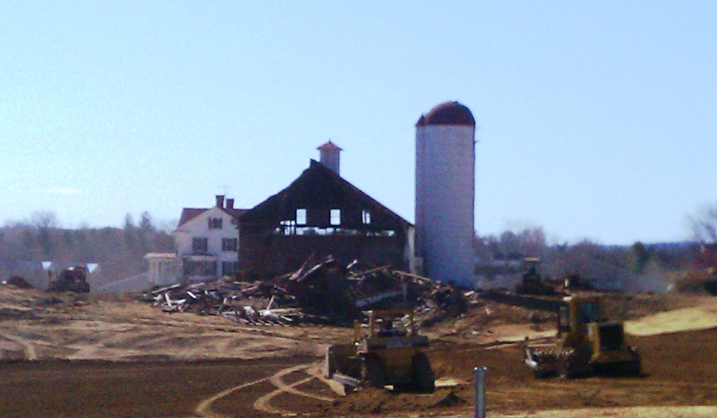 Cole Farm Barn Damaged, Work Stopped